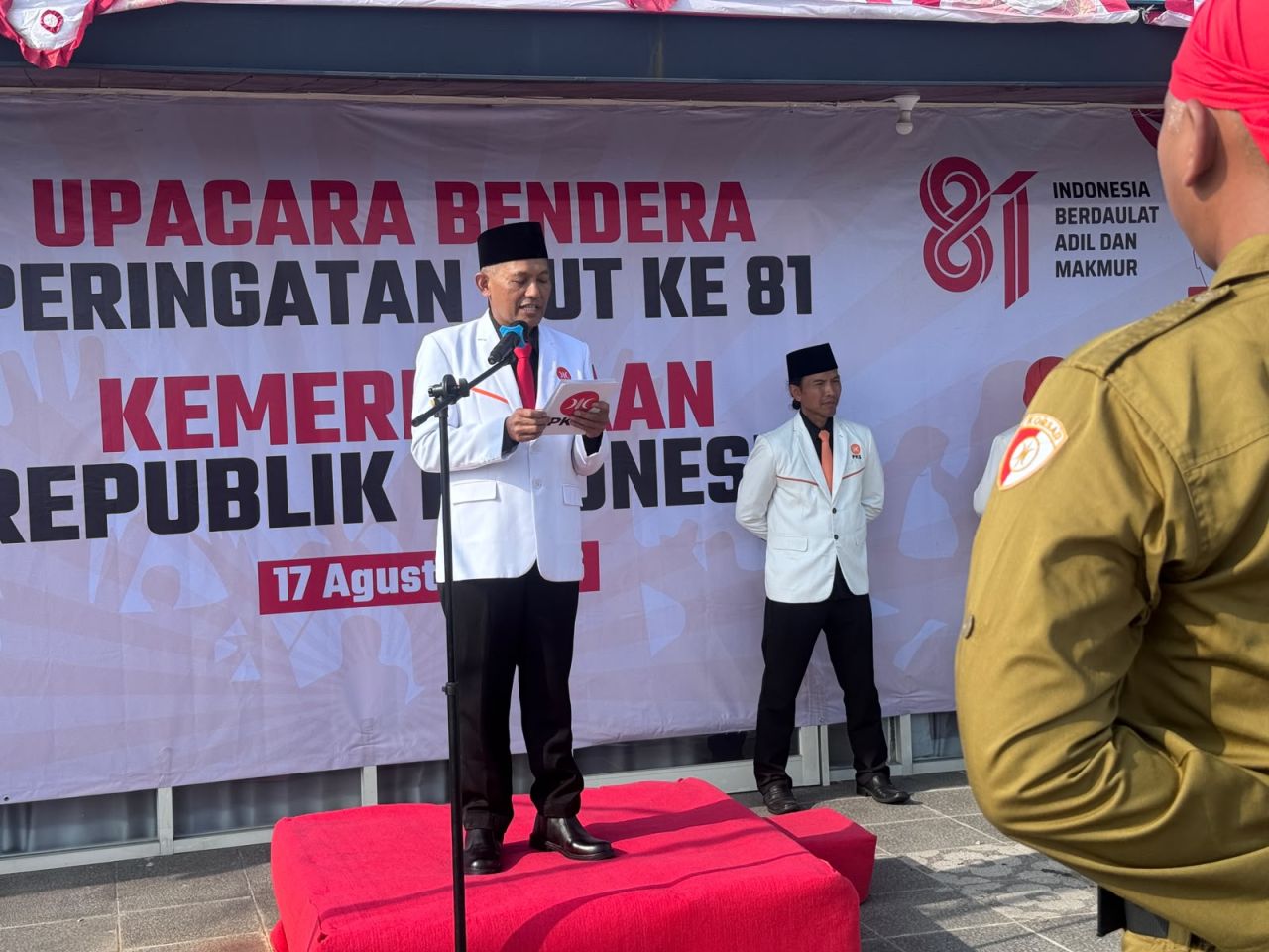 Ini Komitmen Ketua PKS Jatim Bagus saat Upacara HUT ke-81 Kemerdekaan RI